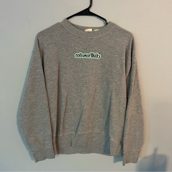 Vintage Levi’s Silver Tab Gray Sweatshirt Unisex Adult Size Large Bubble Logo - Picture 1 of 5